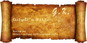 Gulyás Kitti névjegykártya