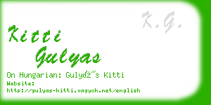 kitti gulyas business card